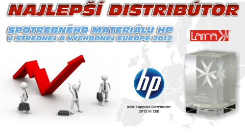 NAJLEPŠÍ DISTRIBÚTOR SPOTREBNÉHO MATERIÁLU HP V STREDNEJ A VÝCHODNEJ EURÓPE 2012